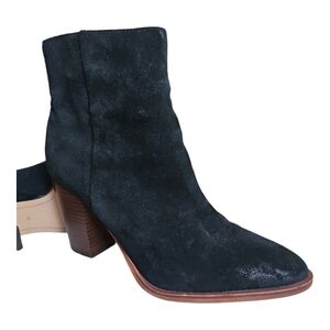 Sam Edelman Black Suede Heeled Boots Size 10